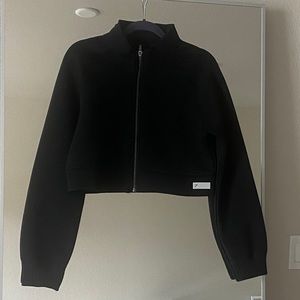 Gymshark Neoprene Cropped Black Jacket